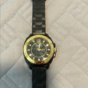 Coach Dual-Tone Black and Gold Watch